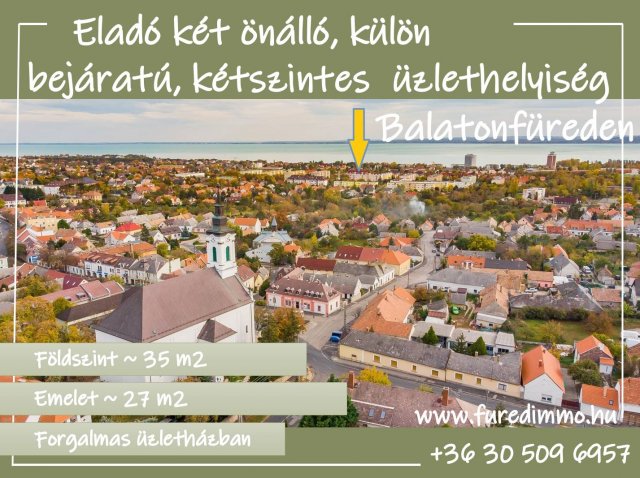 Eladó üzlethelyiség, Balatonfüreden 39.9 M Ft