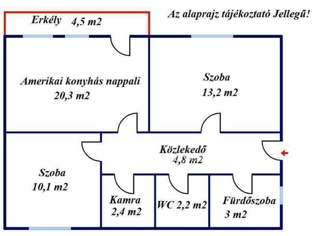 Eladó téglalakás, Kecskeméten 46 M Ft, 2+1 szobás