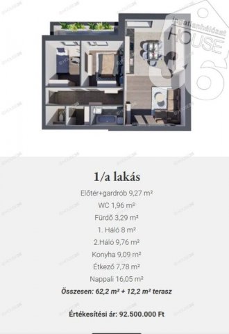 Eladó téglalakás, Kecskeméten 92.5 M Ft, 3 szobás