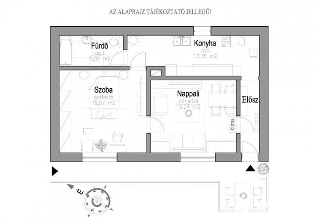 Eladó téglalakás, Hódmezővásárhelyen 34.5 M Ft, 2 szobás
