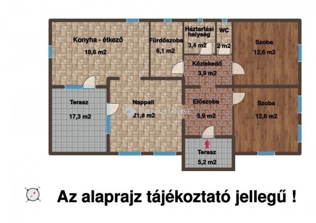 Eladó családi ház, Szadán 118.5 M Ft, 3 szobás
