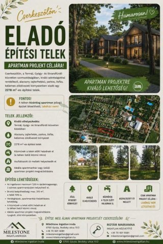 Eladó telek, Cserkeszőlőn 35.99 M Ft / költözzbe.hu