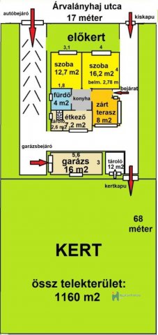 Eladó családi ház, Érden 50 M Ft, 2 szobás