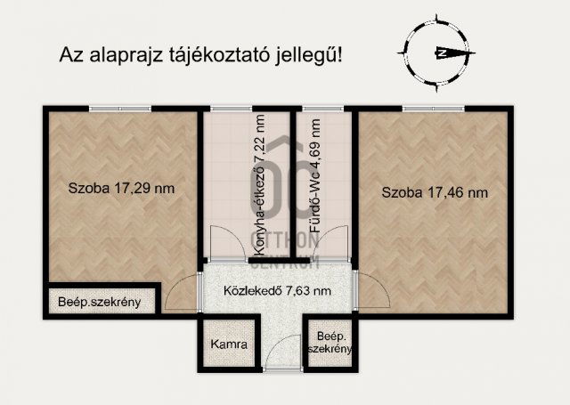 Eladó téglalakás, Zalaegerszegen 34 M Ft, 2 szobás