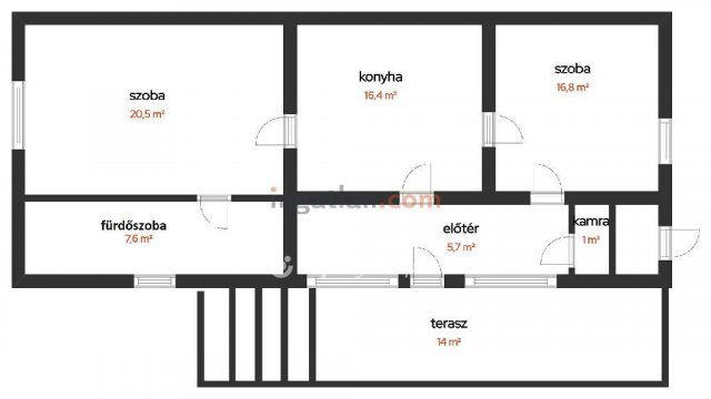 Eladó családi ház, Szalmatercsen 12.3 M Ft, 2 szobás