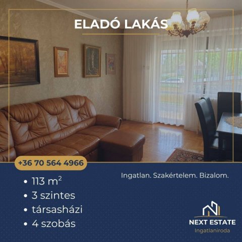 Eladó téglalakás, Kisvárdán 49.9 M Ft, 4 szobás