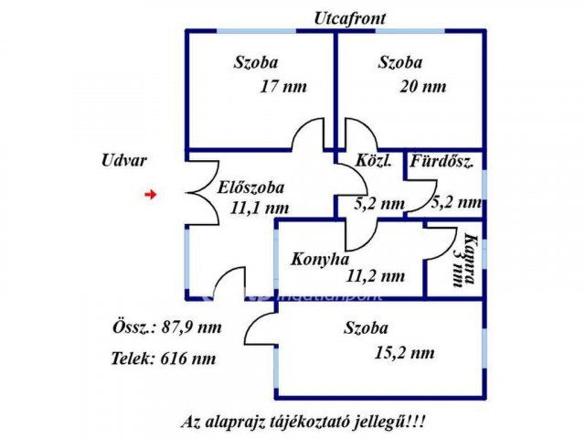 Eladó családi ház, Kisújszálláson 20.5 M Ft, 3 szobás