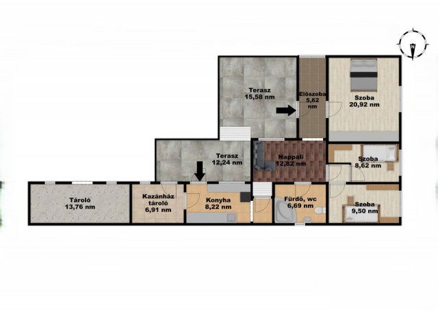 Eladó családi ház, Apcon 13.5 M Ft, 2+2 szobás