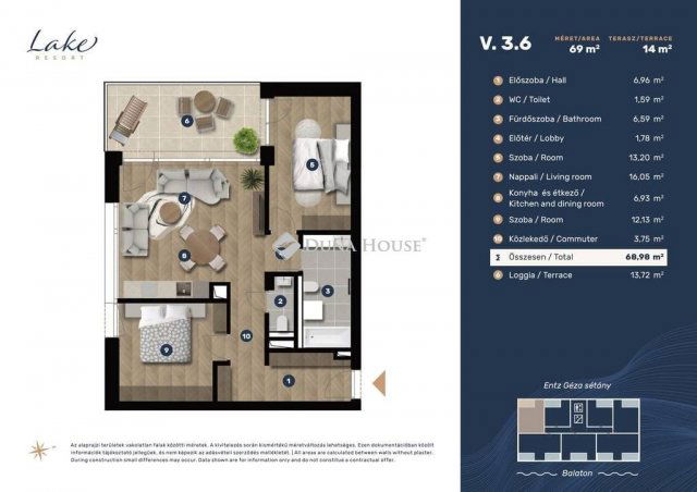 Eladó téglalakás, Keszthelyen 99.9 M Ft, 3 szobás