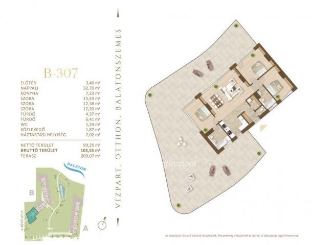 Eladó téglalakás, Balatonszemesen 304.4 M Ft, 4 szobás