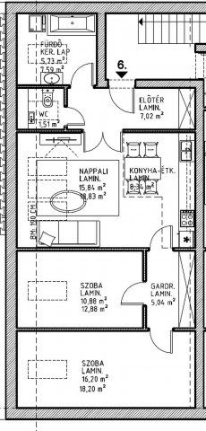 Eladó téglalakás, Budapesten, XV. kerületben 77.6 M Ft, 3 szobás