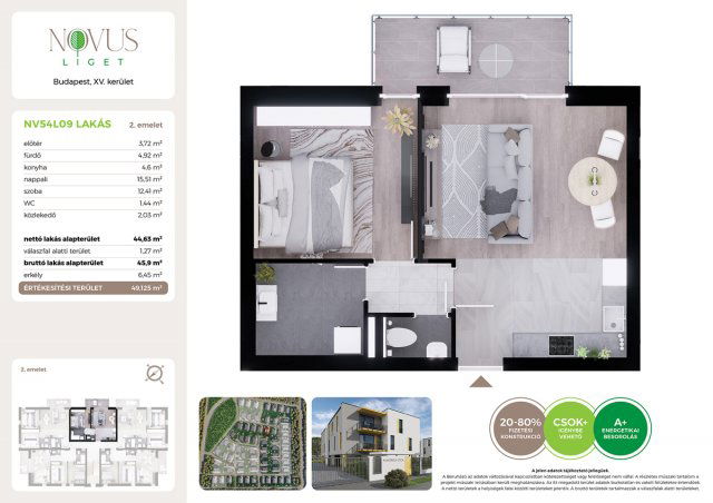 Eladó téglalakás, Budapesten, XV. kerületben, Kékszilva utcában