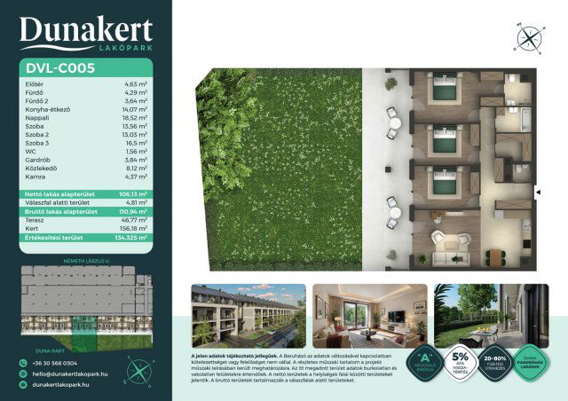 Eladó téglalakás, Vácon, Németh László utcában 137.99 M Ft