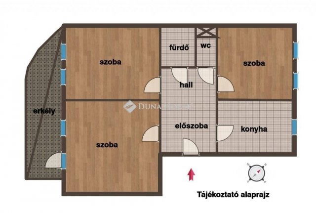 Eladó panellakás, Budapesten, IV. kerületben 79.9 M Ft, 3 szobás
