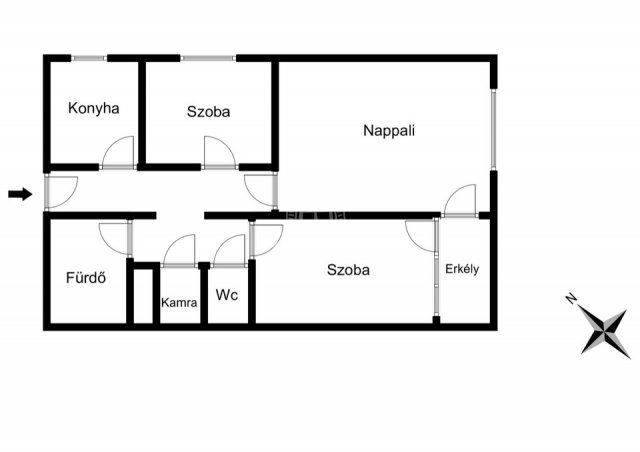 Eladó téglalakás, Keszthelyen 53 M Ft, 2+1 szobás