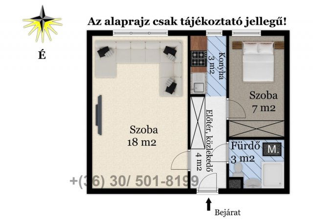 Eladó panellakás, Debrecenben 42.9 M Ft, 1+1 szobás