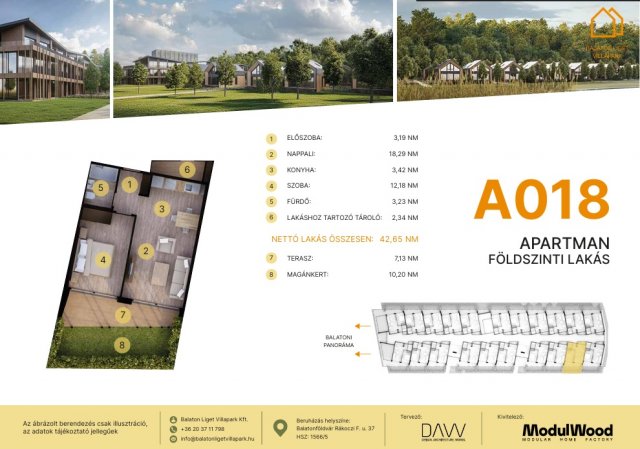 Eladó téglalakás, Balatonföldváron, Rákóczi Ferenc utcában