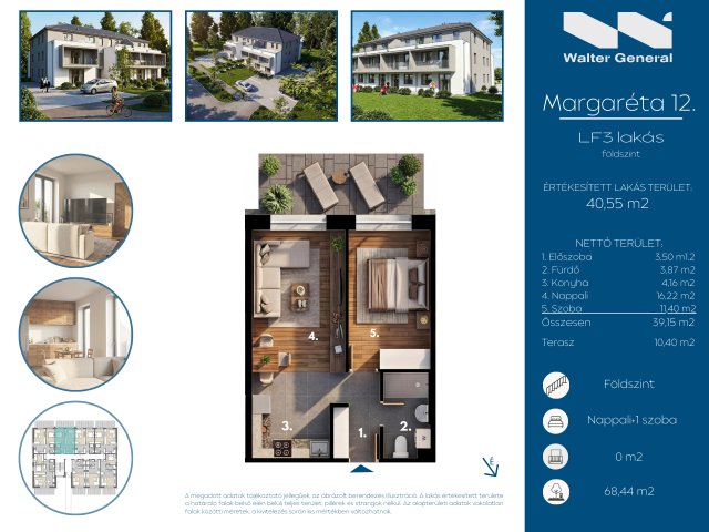 Eladó téglalakás, Hegyeshalomban 50.44 M Ft, 2 szobás