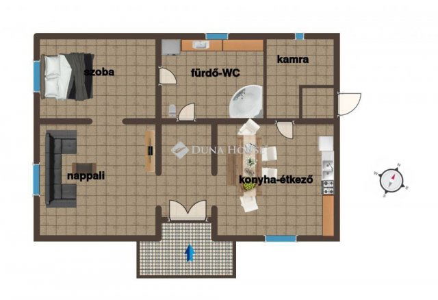 Eladó családi ház, Tázláron 27.4 M Ft, 2 szobás