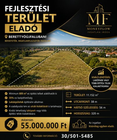 Eladó telek, Berettyóújfaluban 55 M Ft / költözzbe.hu