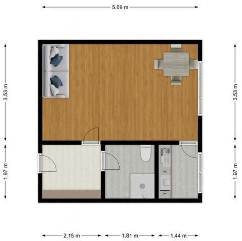 Eladó téglalakás, Komáromban 29.9 M Ft, 1 szobás