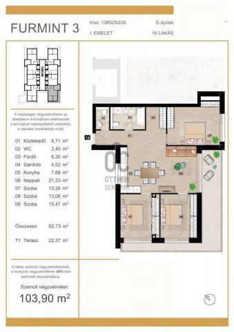 Eladó téglalakás, Budapesten, XVII. kerületben 124.68 M Ft