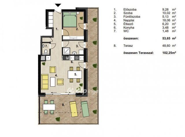 Eladó téglalakás, Balatonkenesén 125 M Ft, 2 szobás