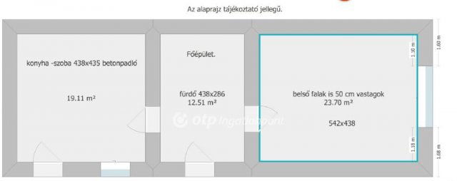 Eladó családi ház, Kishartyánon 4.3 M Ft, 2 szobás