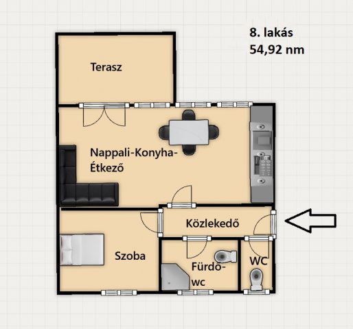 Eladó téglalakás, Cserkeszőlőn 41.478 M Ft, 2 szobás