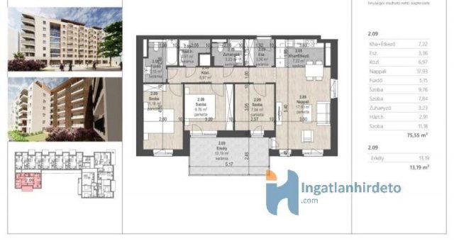 Eladó téglalakás, Budapesten, XIII. kerületben 139.834 M Ft