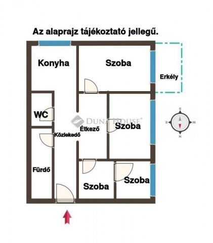 Eladó panellakás, Debrecenben 58 M Ft, 3 szobás