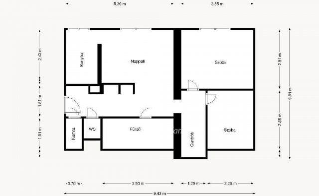 Eladó panellakás, Tökölön 48.8 M Ft, 1+2 szobás