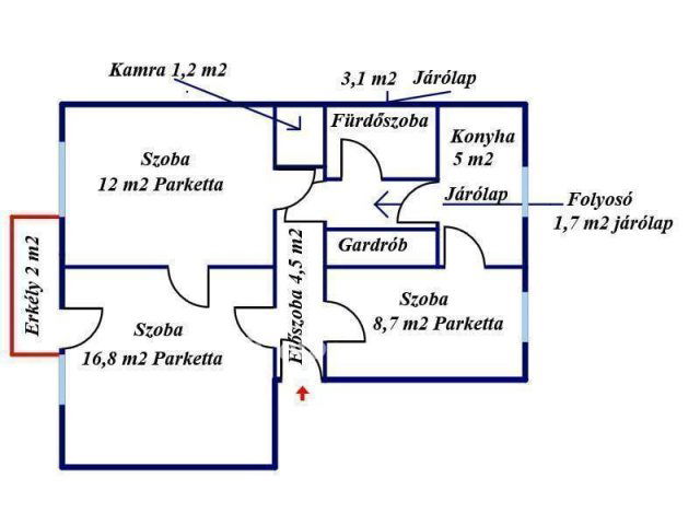 Eladó téglalakás, Miskolcon 36.9 M Ft, 2+1 szobás
