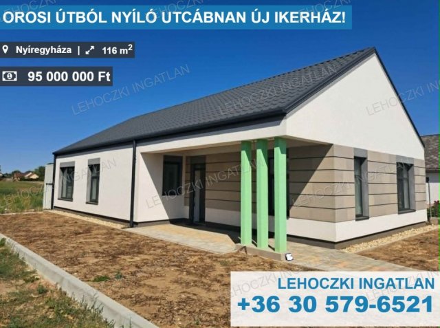 Eladó ikerház, Nyíregyházán 95 M Ft, 4 szobás