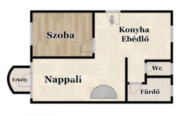 Eladó téglalakás, Hajdúszoboszlón 46.9 M Ft, 2 szobás