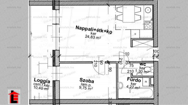 Eladó téglalakás, Győrött 39.9 M Ft, 2 szobás