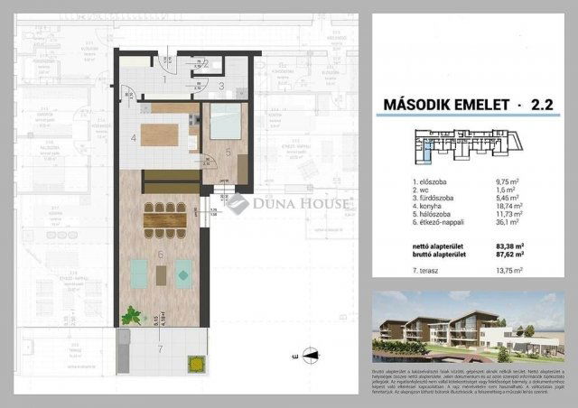Eladó téglalakás, Ráckevén 145.435 M Ft, 2 szobás