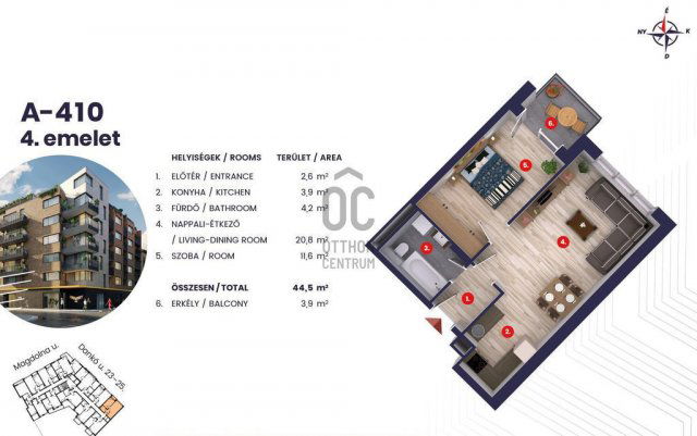 Eladó téglalakás, Budapesten, VIII. kerületben 69.99 M Ft