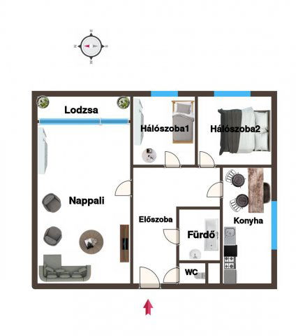 Eladó panellakás, Budapesten, III. kerületben 74.5 M Ft, 3 szobás