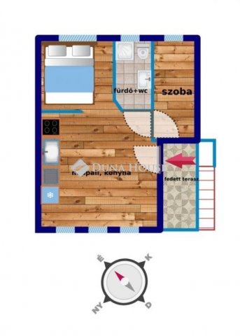 Eladó családi ház, Pilisborosjenőn 66.5 M Ft, 2 szobás