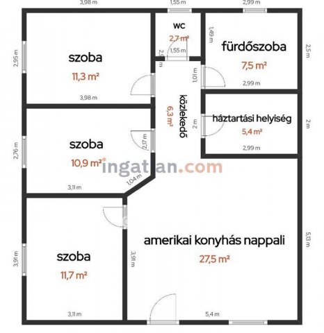 Eladó sorház, Tiszakécskén 64.9 M Ft, 3 szobás