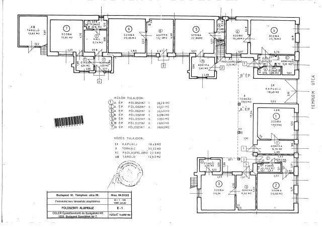 Eladó családi ház, Budapesten, III. kerületben 58.5 M Ft