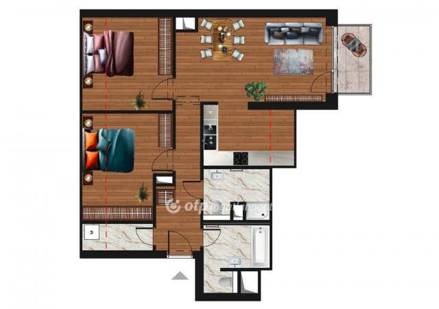 Eladó téglalakás, Dunaföldváron 77.549 M Ft, 3 szobás