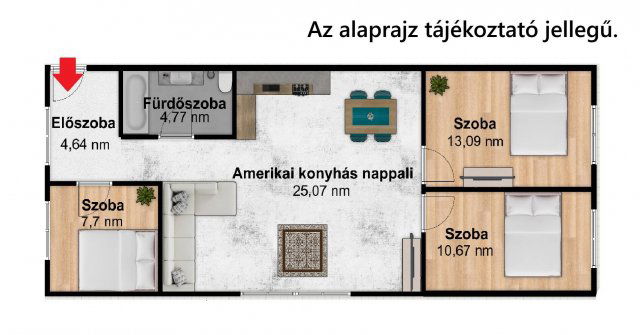 Eladó téglalakás, Szigetszentmiklóson 61.8 M Ft, 4 szobás