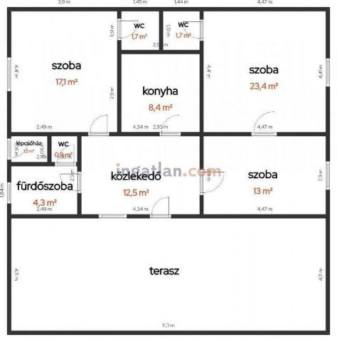 Eladó családi ház, Tiszaalpáron 23.9 M Ft, 3 szobás