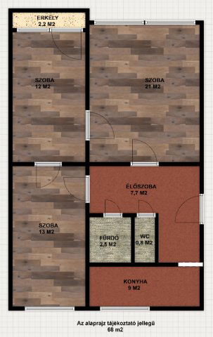 Eladó panellakás, Budapesten, X. kerületben 67.5 M Ft, 3 szobás