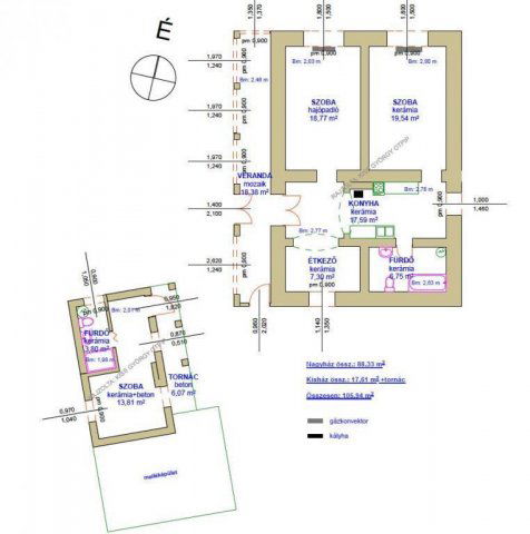 Eladó családi ház, Poroszlón 24 M Ft, 3 szobás