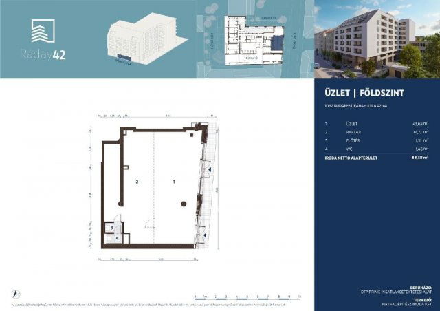 Eladó üzlethelyiség, Budapesten, IX. kerületben 133.5 M Ft