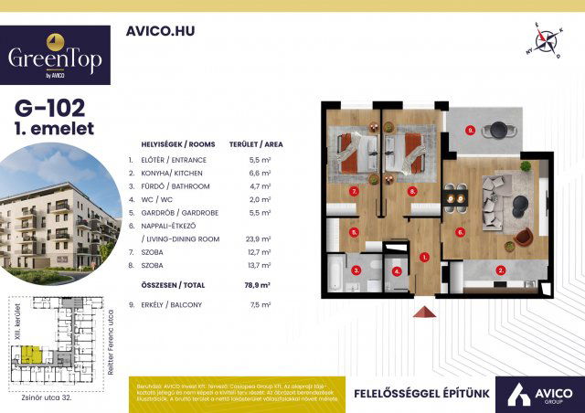 Eladó téglalakás, Budapesten, XIII. kerületben, Zsinór utcában