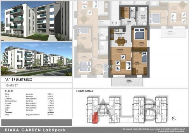 Eladó téglalakás, Szombathelyen 65.9 M Ft, 3 szobás